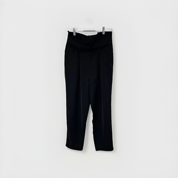 ASM Anna Womens Pants Small Black Dress Trouser Slacks High Waist Straight - Picture 1 of 7